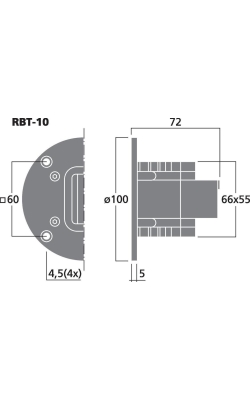 Głośniki wstęgowe MONACOR RBT-10, para