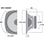 Głośnik Monacor SPH-165KEP nisko-średniotonowy